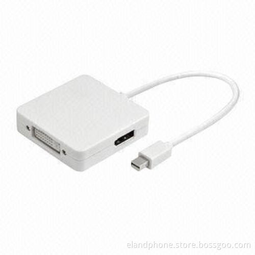 3-in-1 Mini DisplayPort to HDMI DVI DisplayPort Cable Adapter for Apple MacBook MacBook Pro MacBook